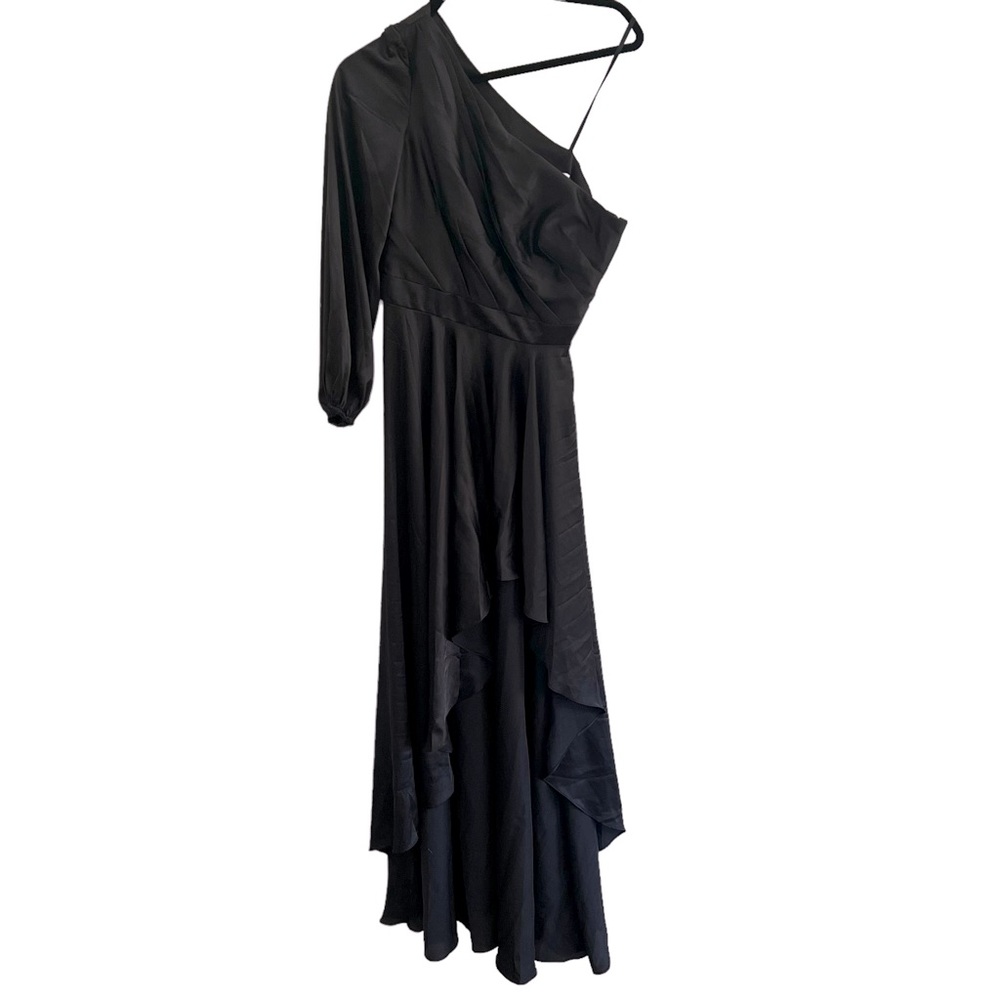 Ieena for Mac Duggal One Shoulder High Low Gown black size 6 NEW - Picture 3 of 7